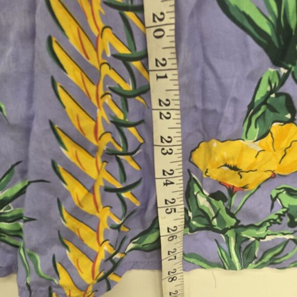 Big Dogs California Poppy Rayon Button Down Shirt Men's Size Small Vintage Blue - Picture 7 of 10